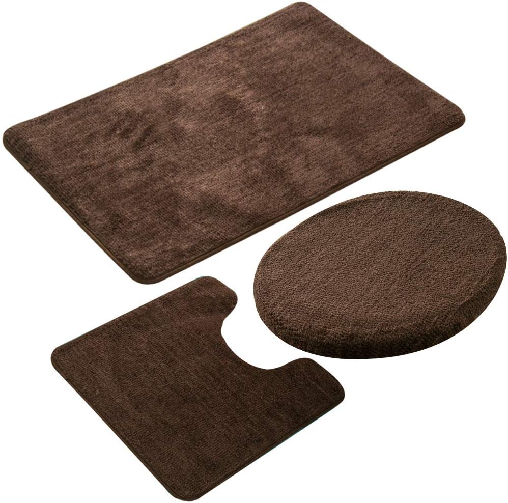 Tapis de Bain Ensembles,3 pièces Antidérapant Tapis Salle de Bains Tapis de Bain Ensembles,3 pièces Antidérapant Tapis Salle de Bains