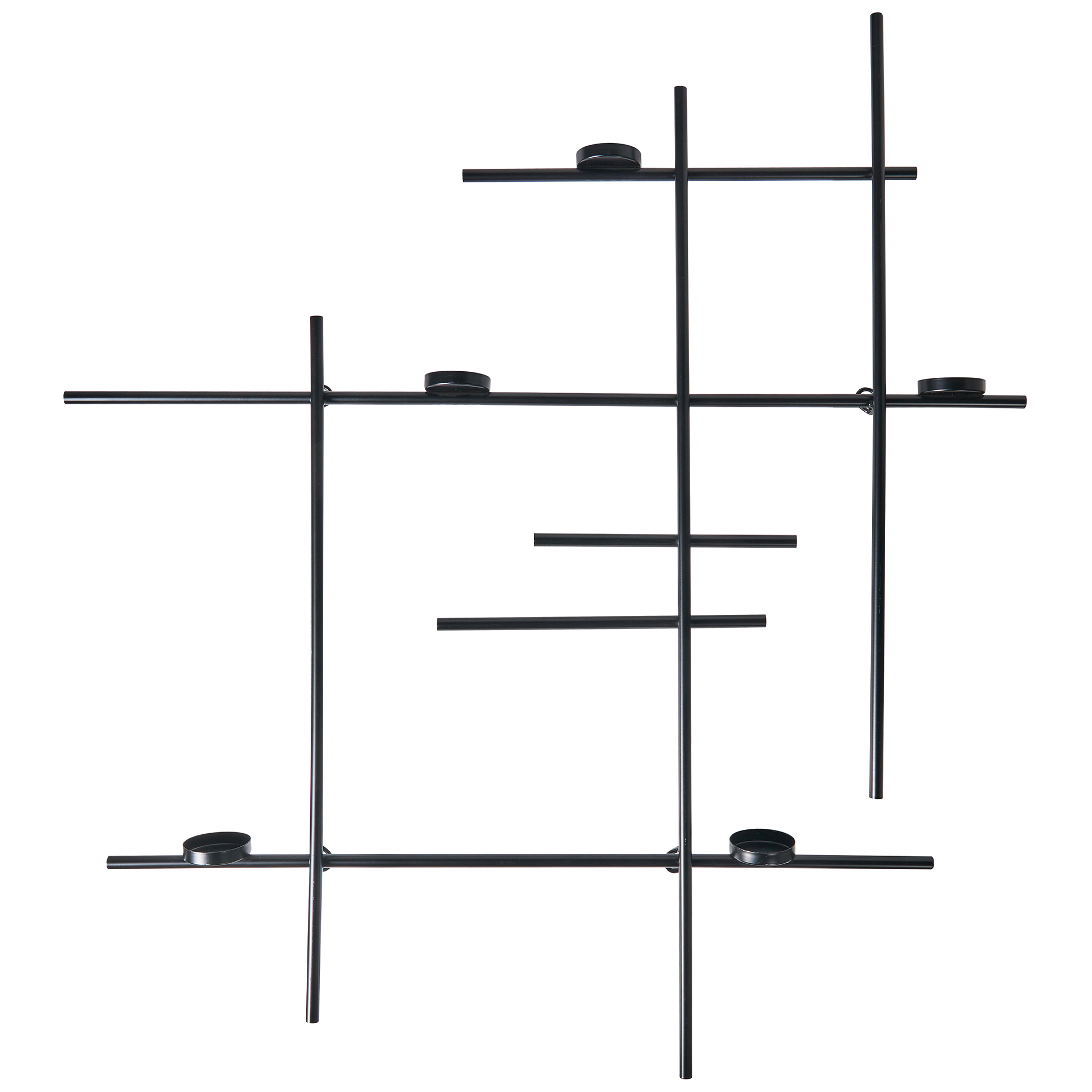 Suport de perete pentru lumânări PORTO 74 cm Negru