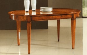 tavolo legno 80x110 allungabile a 130x110 ovalino legno massello vari colori