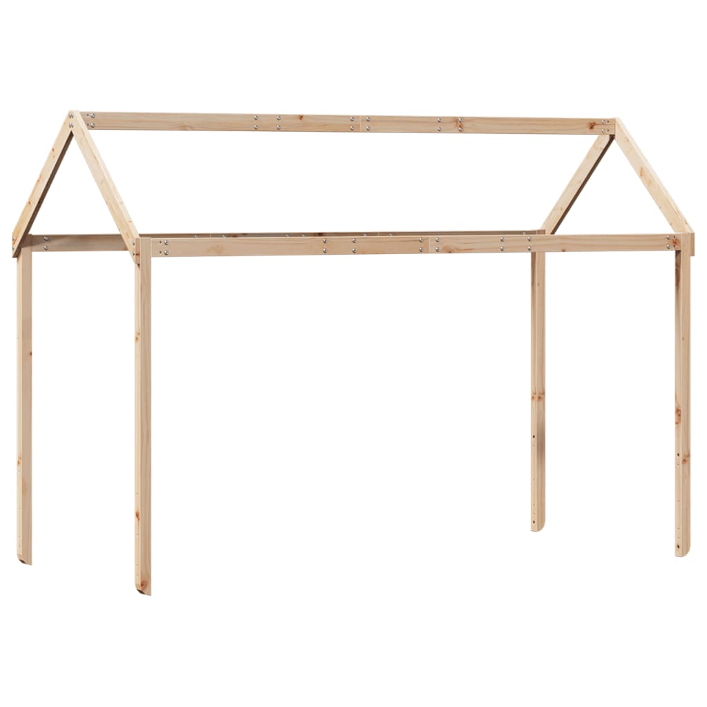Lit haut avec toit 75x190 cm bois de pin massif - 6