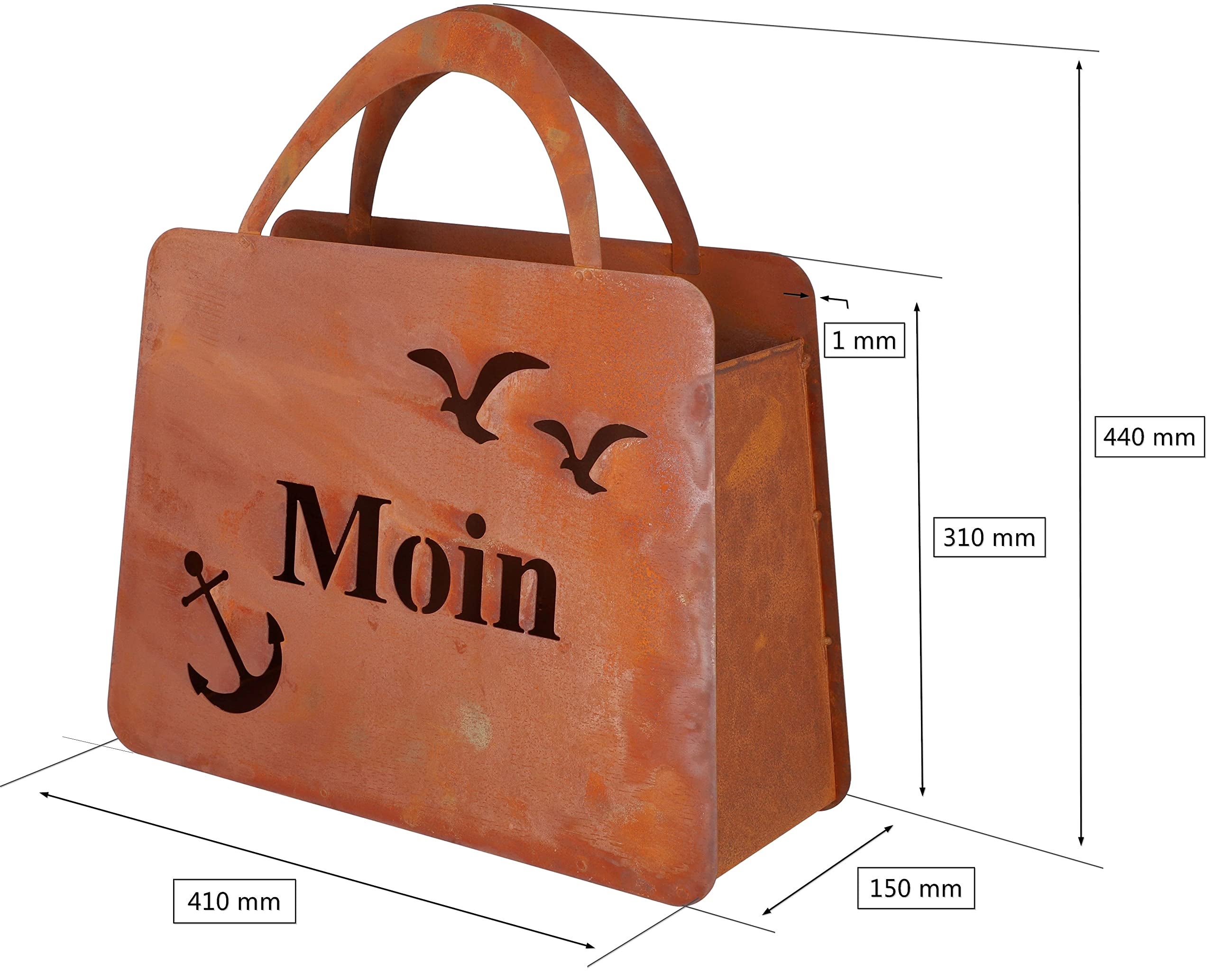 Sac à Fleurs Moin Aspect Rouille - Sac à Main Ecorost - KOTARBAU - 2