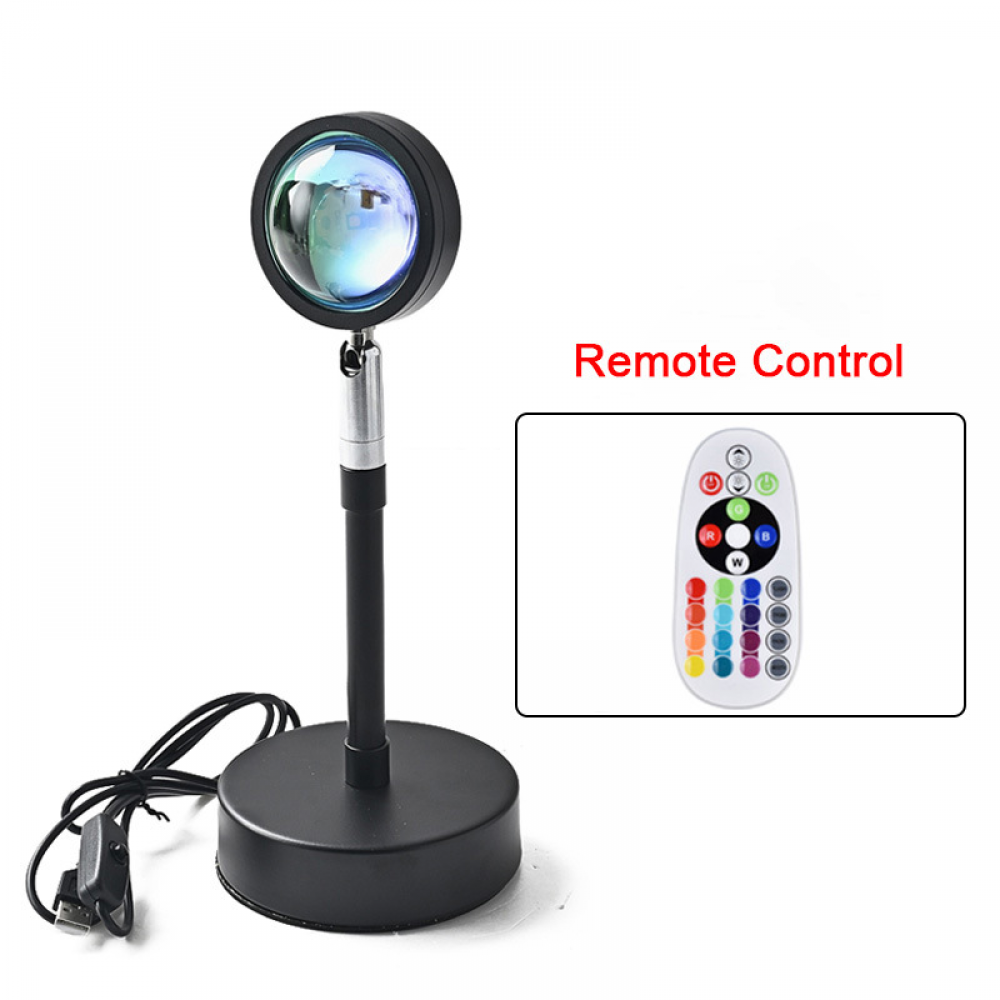 Projektor LED Sunset Lamp z funkcją obrotu 360 stopni, dekoracyjny nastrój do sypialni - 2