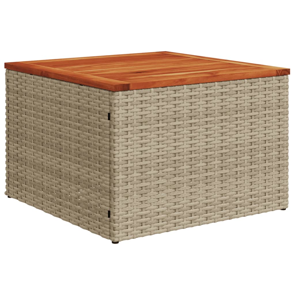 Salon de jardin avec coussins, 9 pièces, beige, en résine tressée - 6