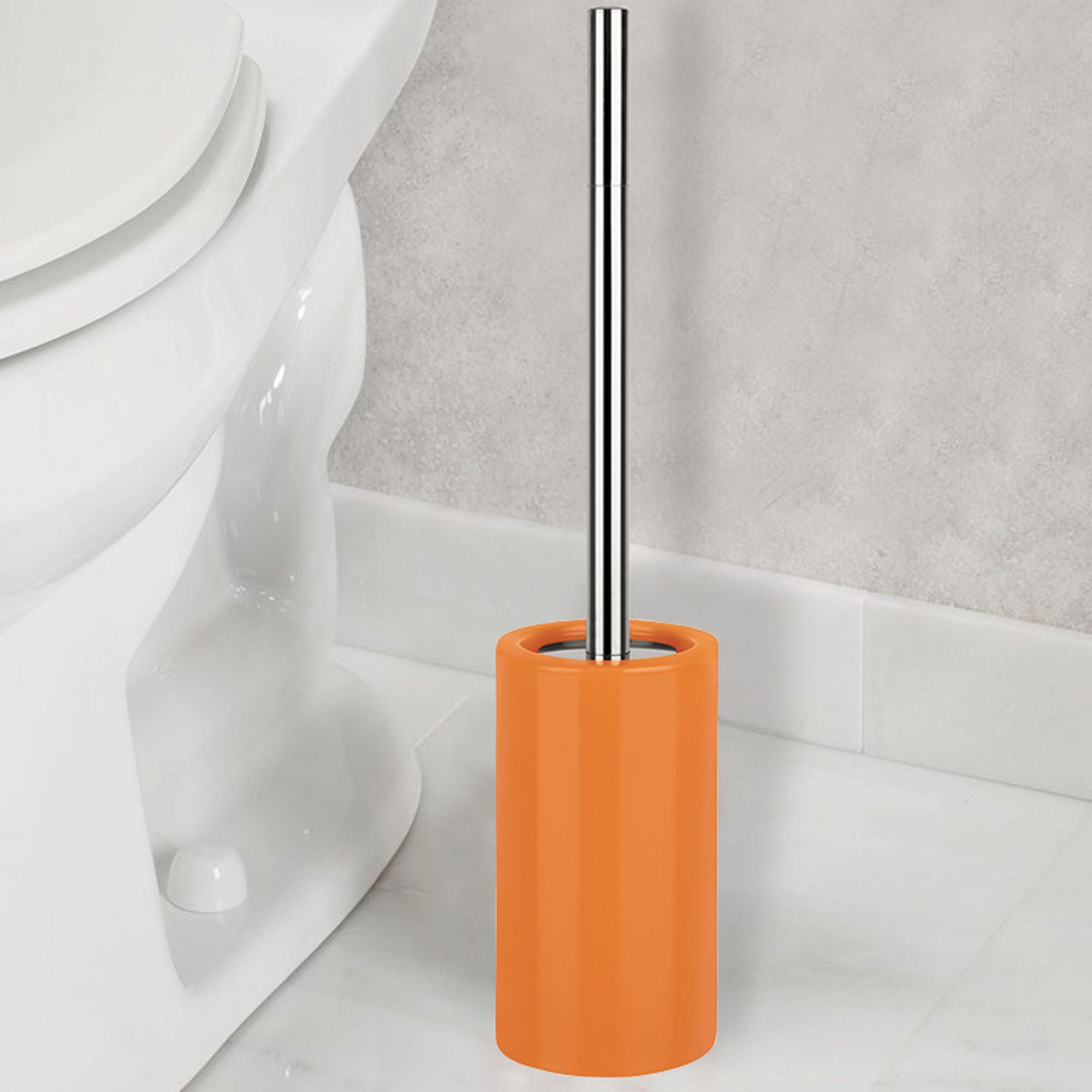 Brosse Wc avec support Céramique TUBE Orange Spirella - 4