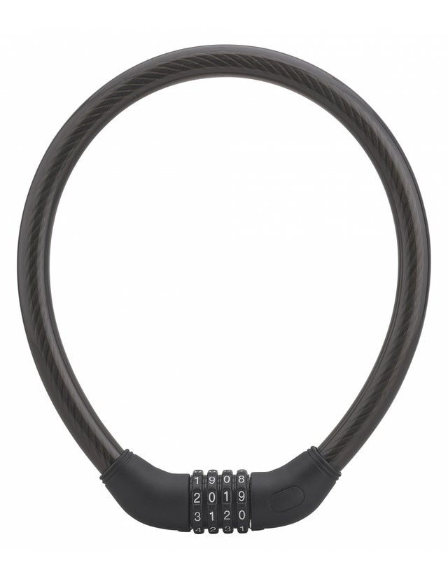 THIRARD - Antivol à combinaison Twisty, 4 chiffres, câble acier, vélo, 18mmx0.6m, noir - THIRARD