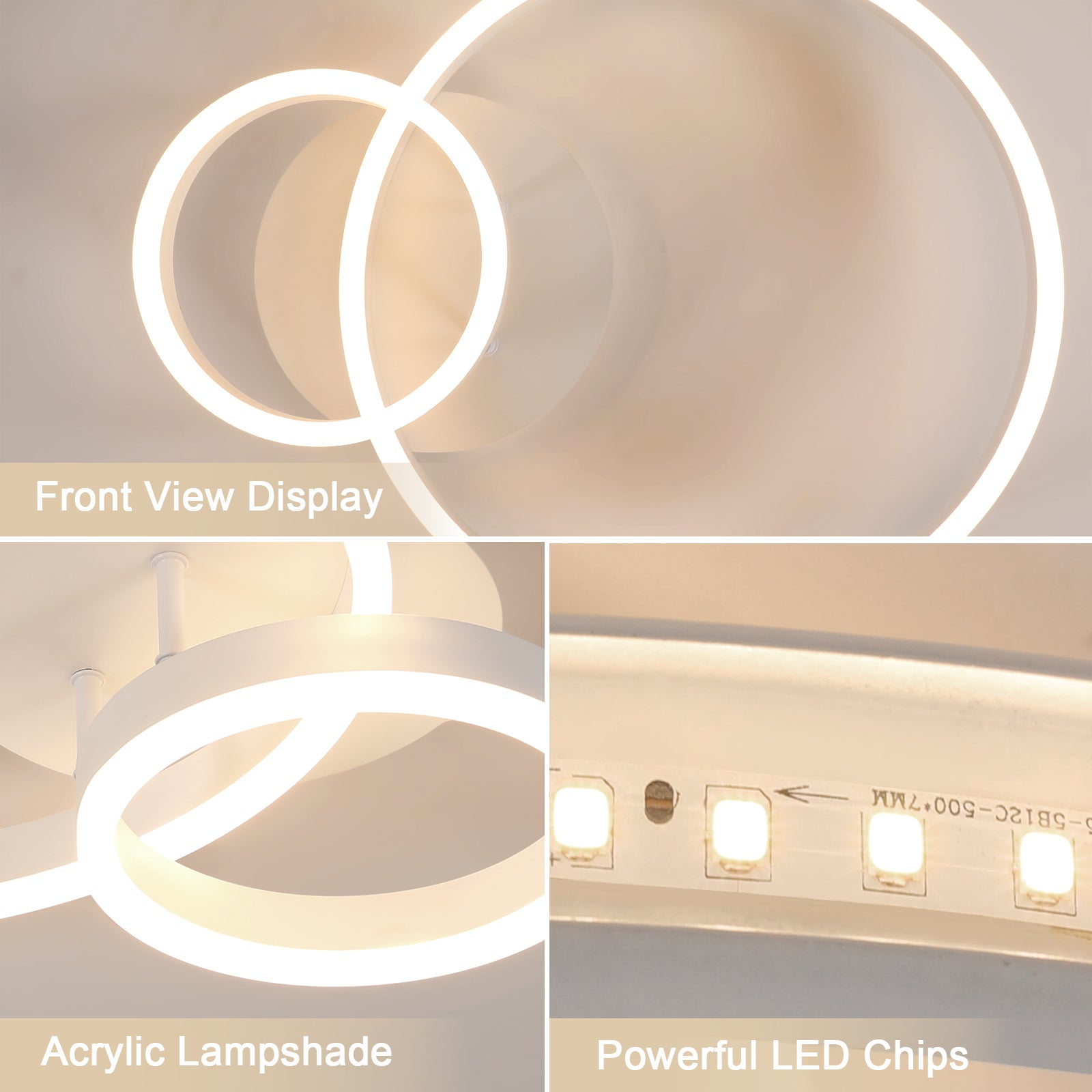 Planetitaly Plafoniera LED 43W CCT 3000K-6500K – Lampada A Soffitto Rotonda Luce Indiretta Diametro 50cm