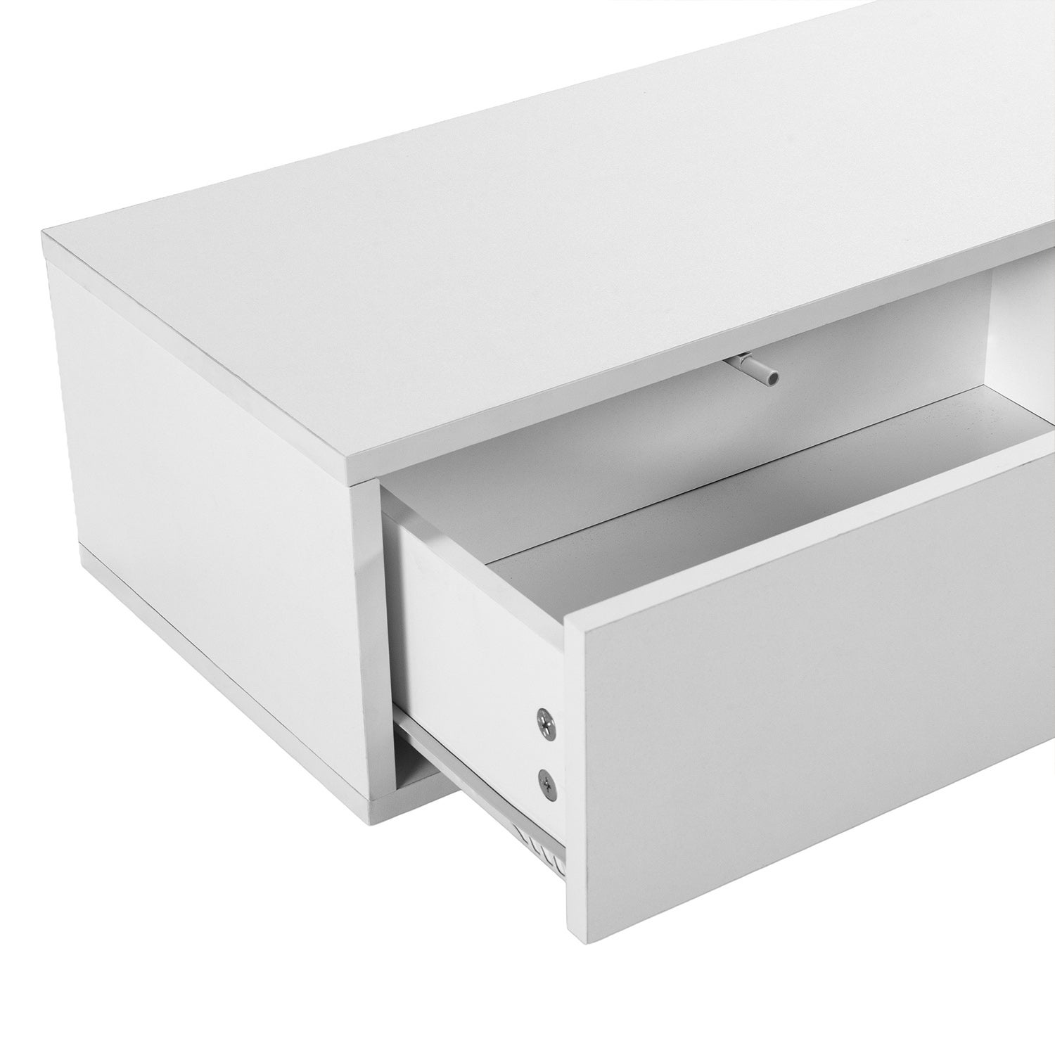 Table console flottante Auri 2 tiroirs couleur Blanc - 7