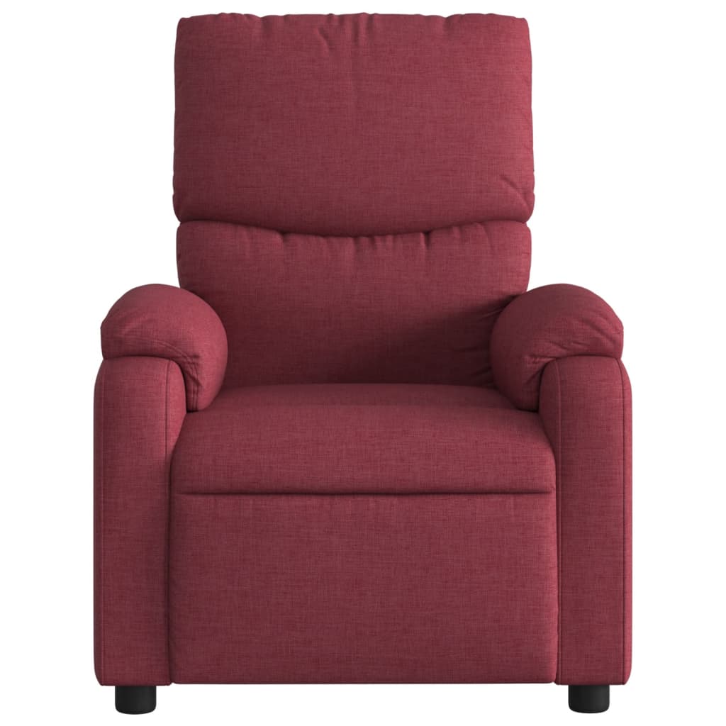 Fauteuil de massage，Fauteuil de Salon，Chaise de massage inclinable électrique Rouge bordeaux Tissu CDS54347 - 8