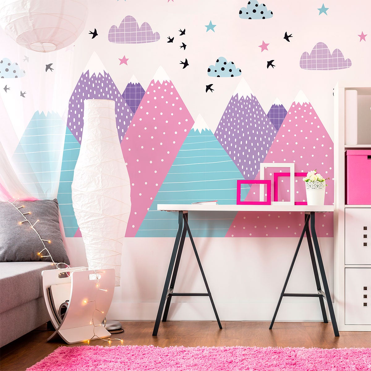 Adesivo bambino di montagna scandinavo natka - Sticker adesivo - adesivi murali - 100x150cm - 6