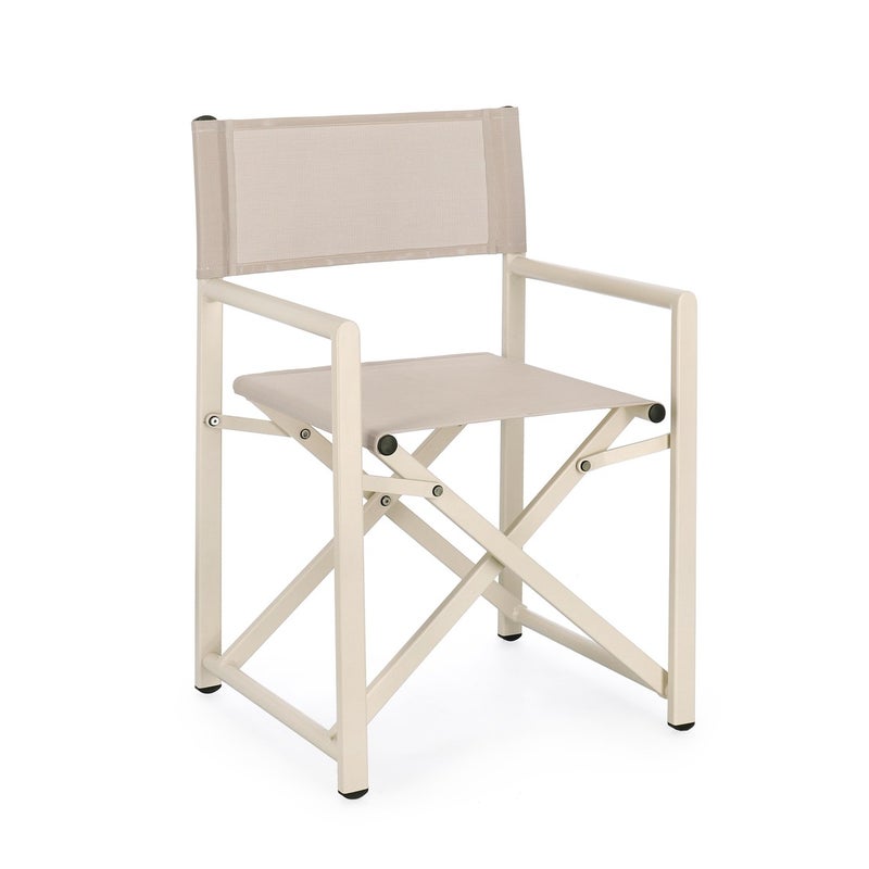 Składany fotel reżyserski „TAYLOR” wykonany z aluminium i tekstylenu.