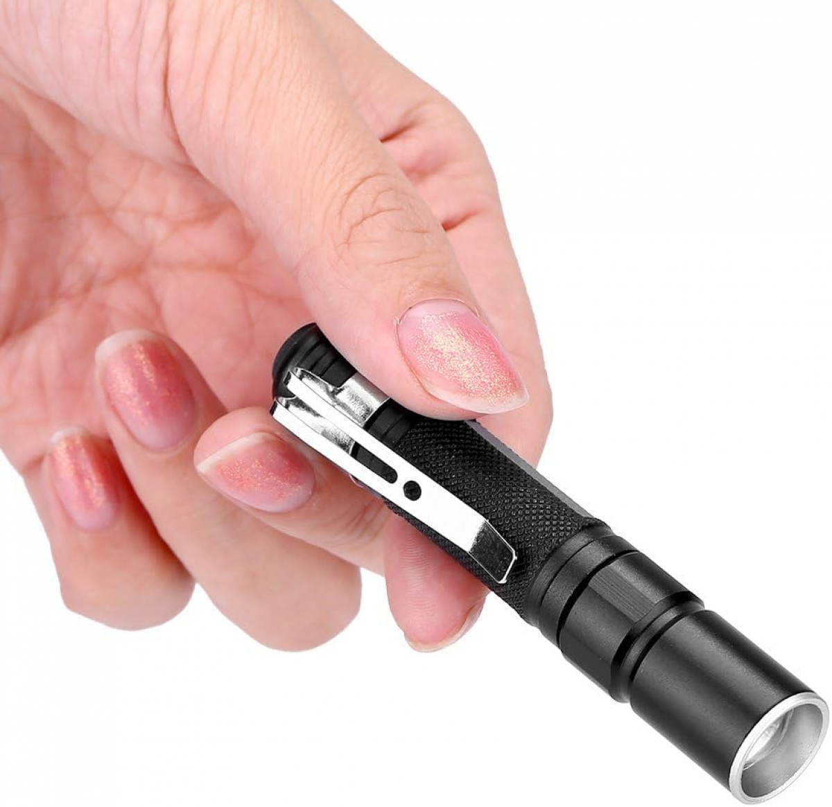 Lanternă mini LED portabilă din aliaj de aluminiu, lanternă telescopică luminoasă cu 1 baterie AAA