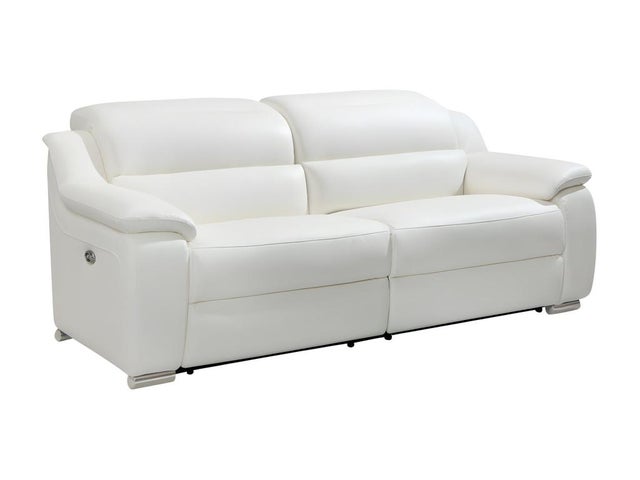 Fauteuil relax électrique en cuir blanc ARENA III
