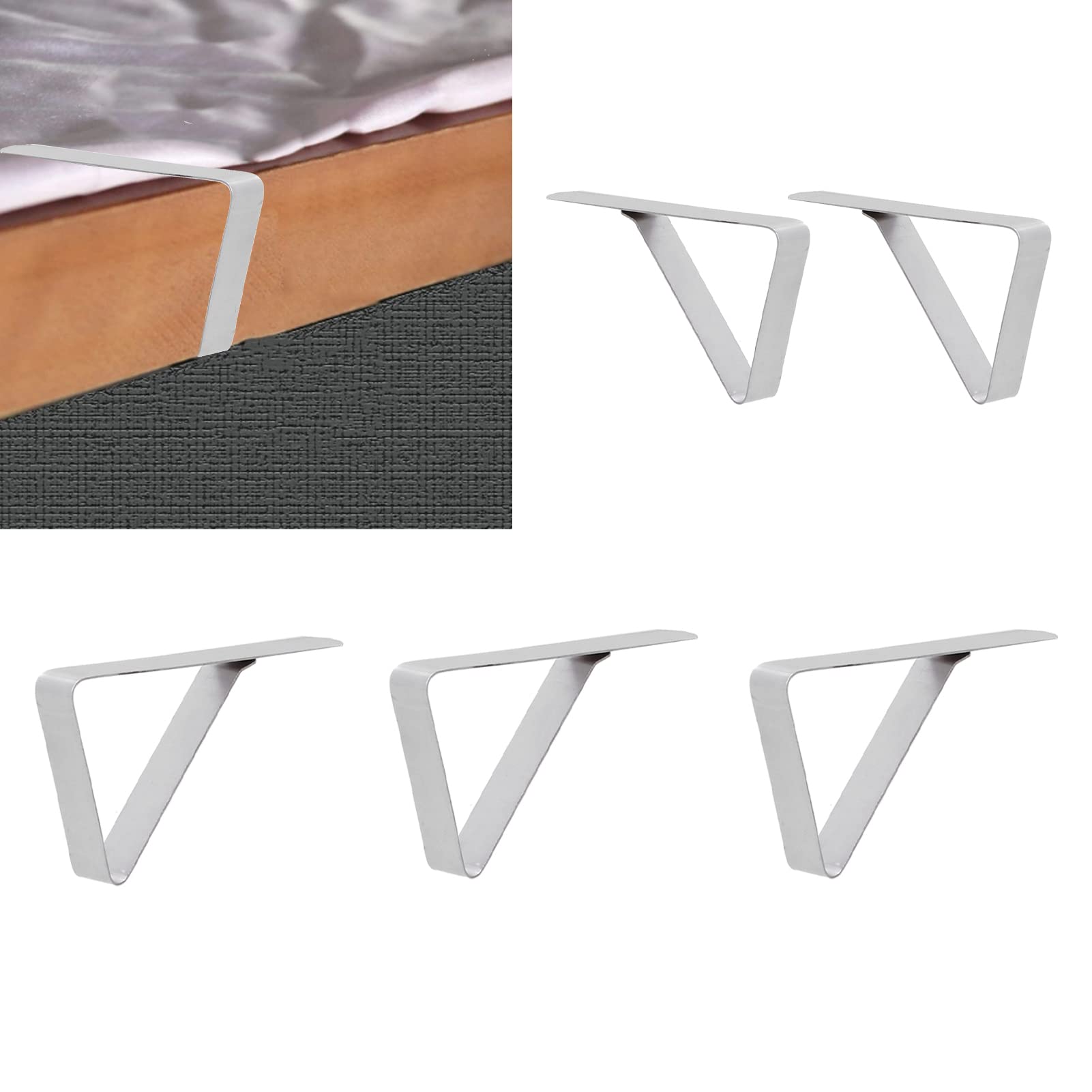 Toyvian 10 Fermagli Triangolari Per Tovaglie In Acciaio Inox, Clip Regolabili Per Vento, Per Interni/esterni