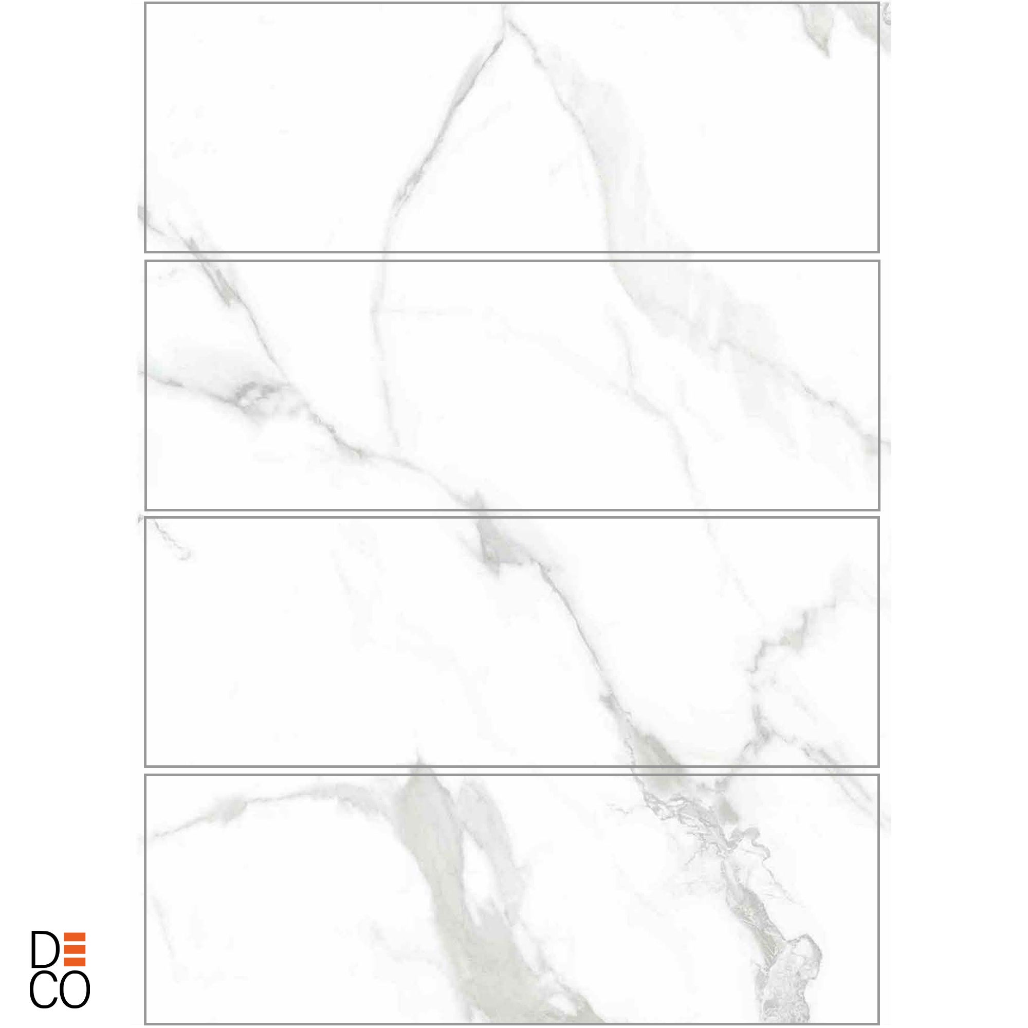 Decopine – Paneles murales rígidos de PVC efecto mármol blanco brillante - 3