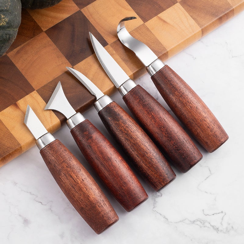 Fuyit 17 Pièces Outils de Sculpture sur Bois avec Couteau à Crochet