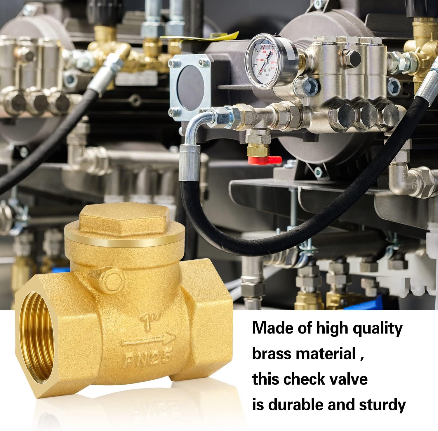 1 articleClapet Anti-Retour, Filetage Femelle en Laiton, Clapet Anti-Retour 1