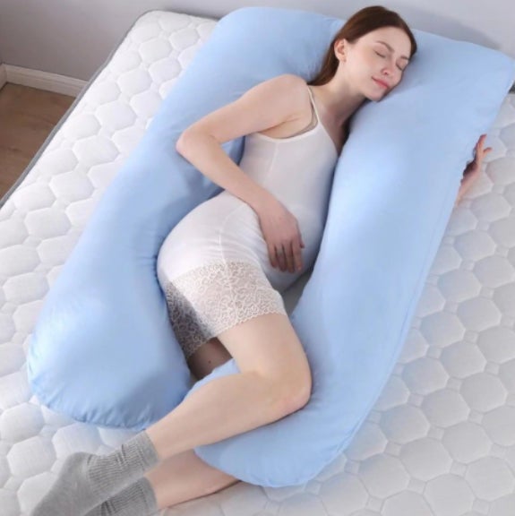Almohada en Forma de U | Mujeres Embarazadas Azul Ortoprime - 2
