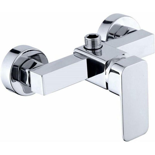 Robinet de douche mural chromé moderne, mitigeur de douche pour eau froide et chaude
