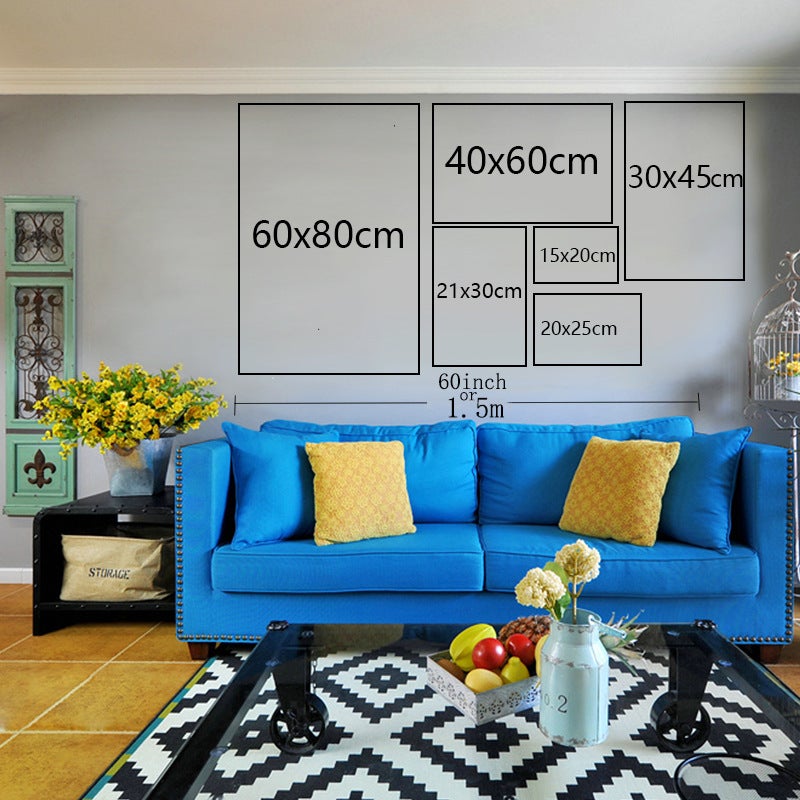 Statue 3D en métal avec baiser en forme de cœur, décoration murale pour salon, sans cadre (affiche, 50 x 70 cm x 3) - 7