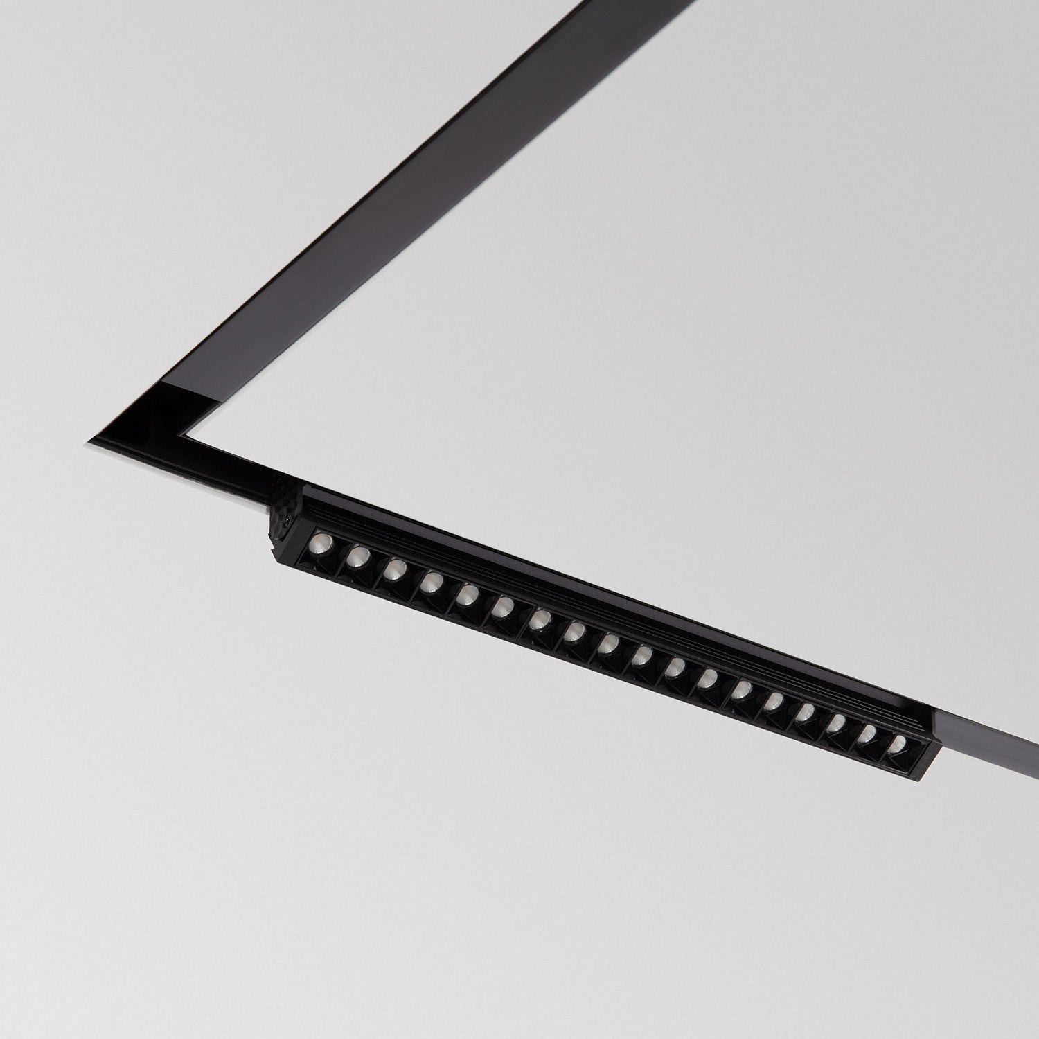 Raccord en L Horizontal pour Rail Magnétique Encastré 20mm Noir - 5