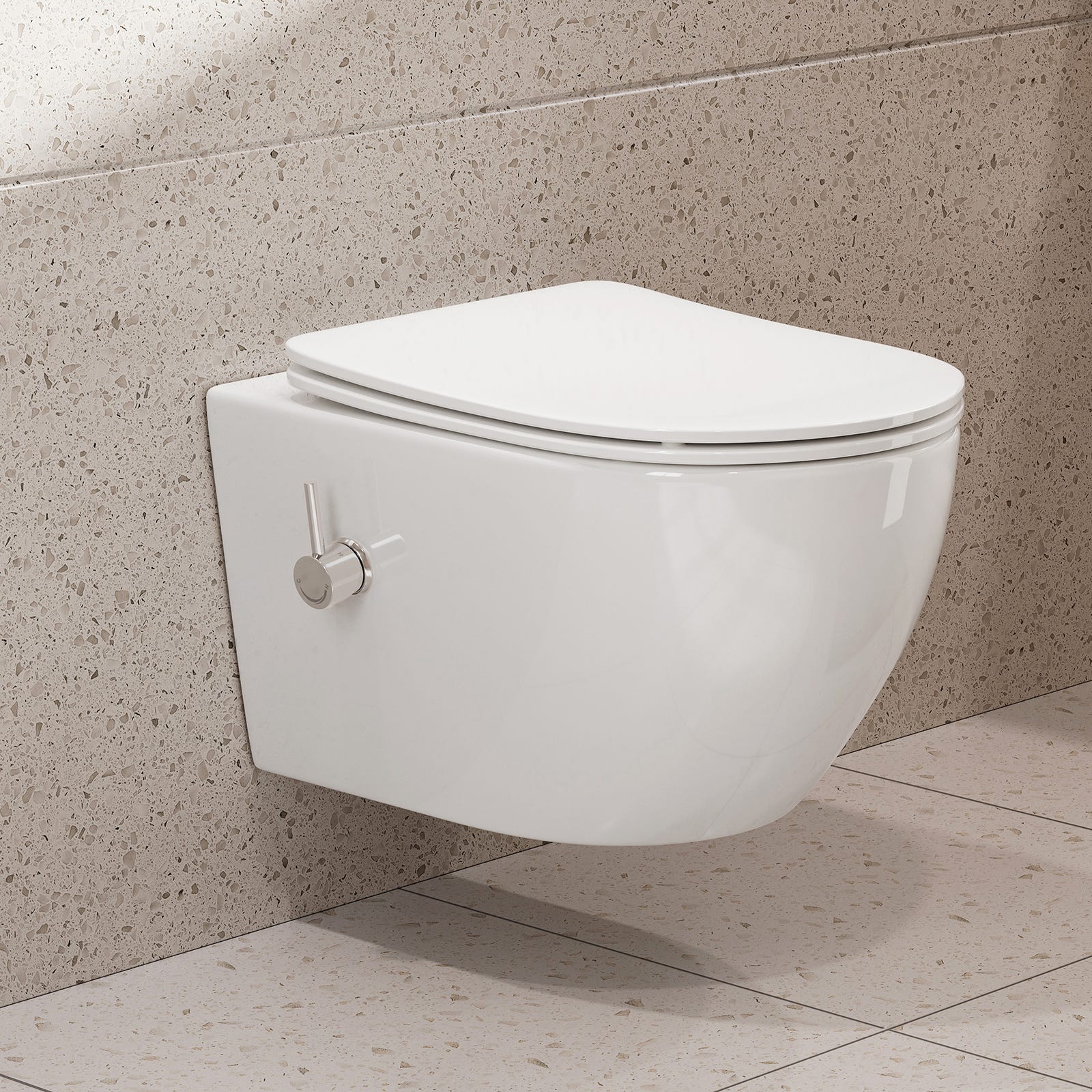 WC sospeso Rainsworth senza bordo - WC sospeso a 360° a WC sospeso Rainsworth senza bordo - WC sospeso a 360° a