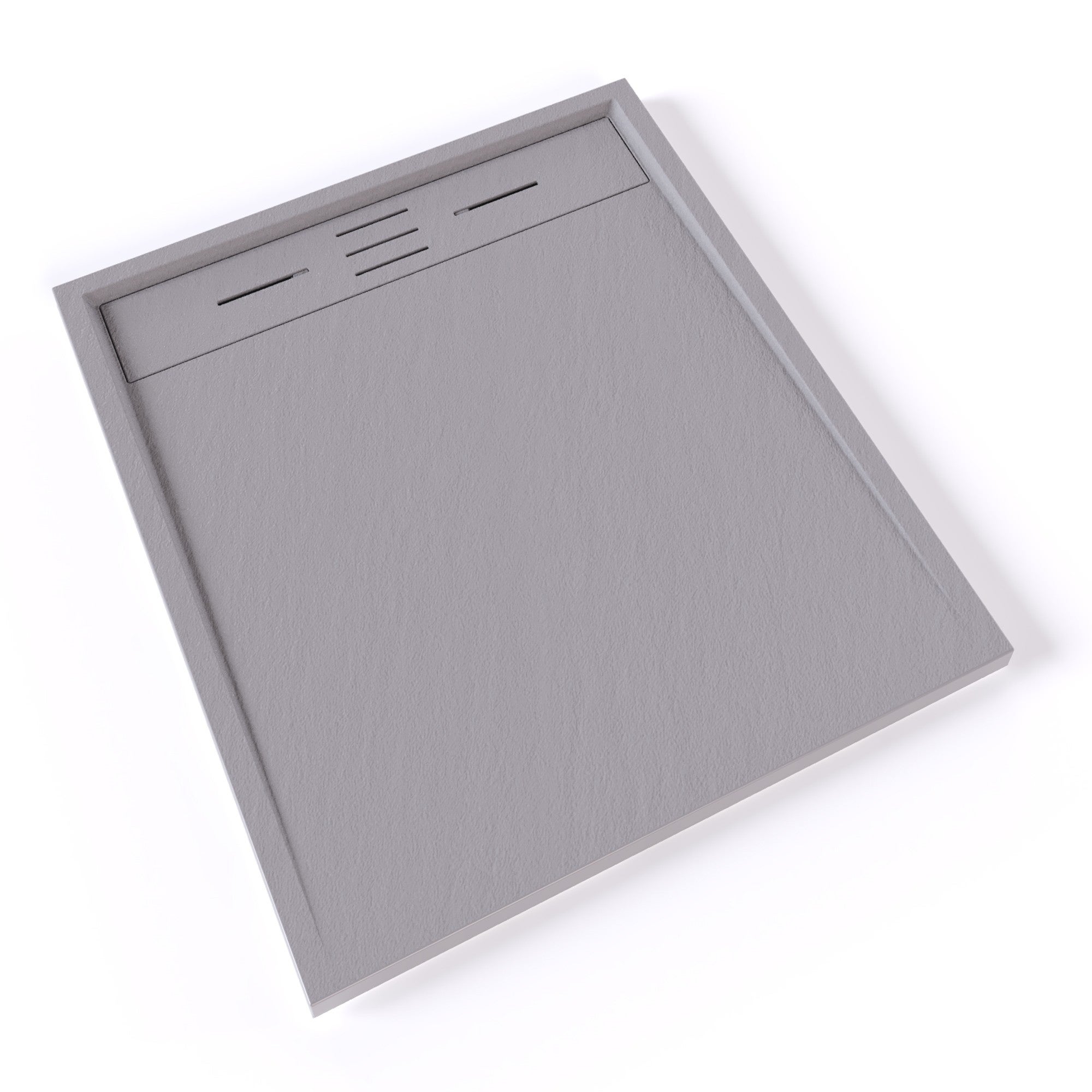 Receveur de douche 160x80 cm avec effet pierre marbrée-résine EASYSTONE réductible KENYA Blanc | Leroy Merlin