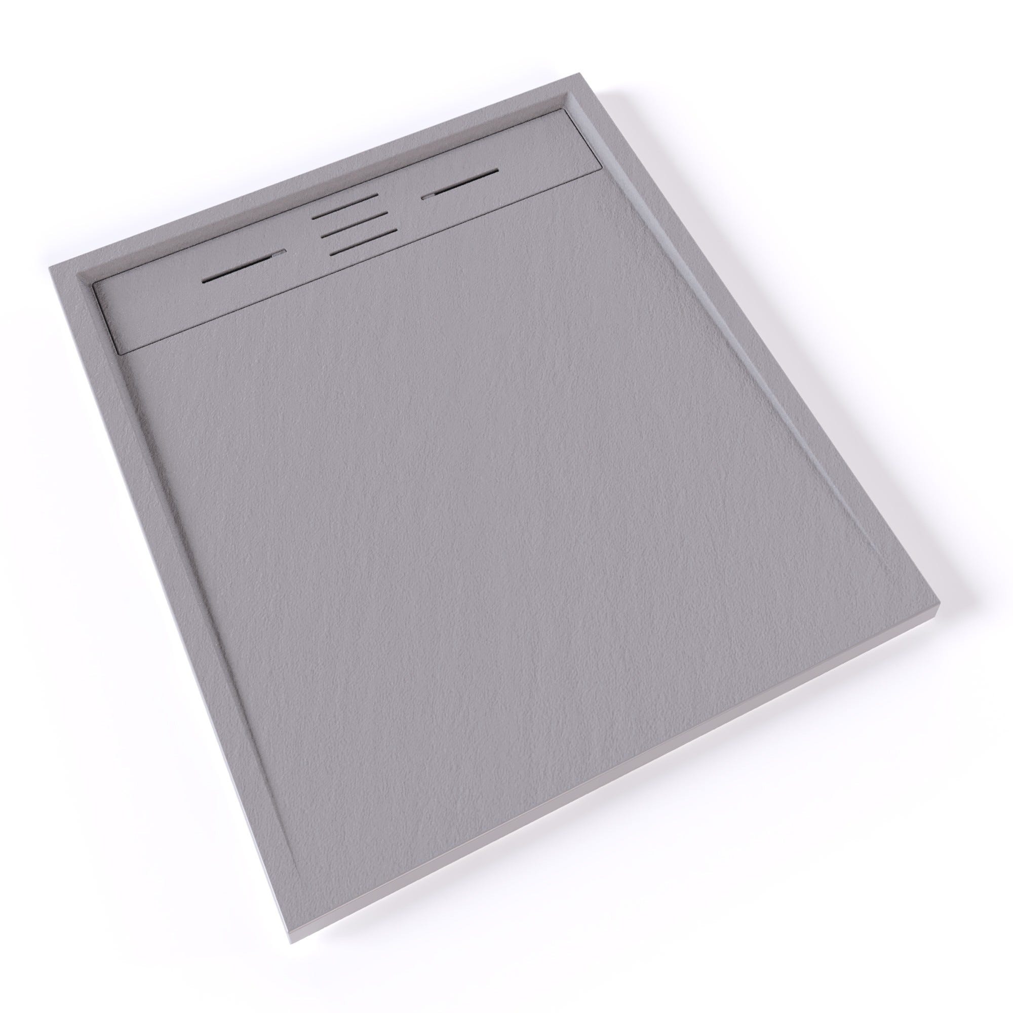 Receveur de douche 160x80 cm avec effet pierre marbrée-résine EASYSTONE réductible KENYA Blanc | Leroy Merlin Receveur de douche 160x80 cm avec effet pierre marbrée-résine EASYSTONE réductible KENYA Blanc | Leroy Merlin