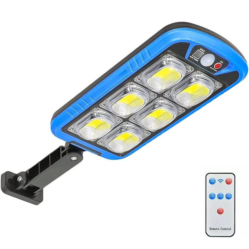 Lampa solarna z czujnikiem ruchu, zewnętrzny reflektor solarny od zmierzchu do świtu z pilotem, wodoodporne światło bezpieczeństwa IP65