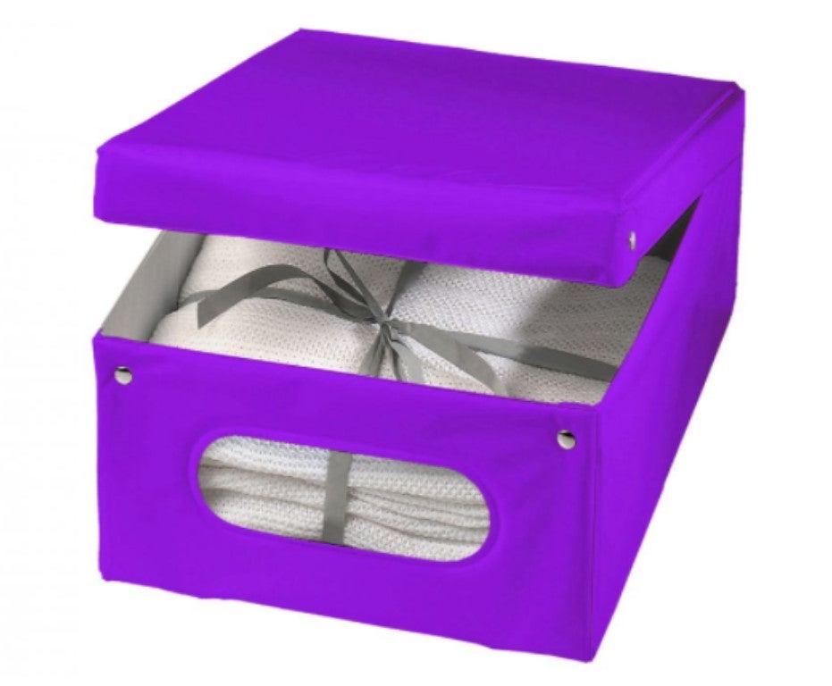 Storex Scatola Portaprogetti 30,5x30,5 Cm - Confezione Da 5 In Viola Trasparente Per Scuola E Ufficio - 2