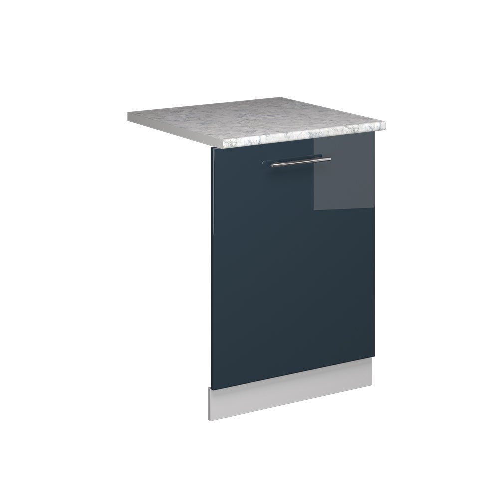 Vicco Panel przedni zmywarki Fame-Line, Ciemnoniebieski wysoki połysk, 60 cm , BP Marmur