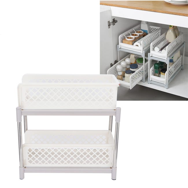 Mobile da bagno con 3 cassetti in metallo e nylon beige Mannheim Mobile da bagno con 3 cassetti in metallo e nylon beige Mannheim