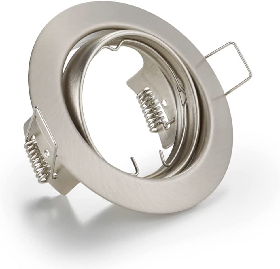 Oprawa sufitowa wpuszczana podtynkowa Jura srebrna 1xGU10x15W okrągła ruchoma IP20 wym: 8,3 x 8,3 cm metal Trio