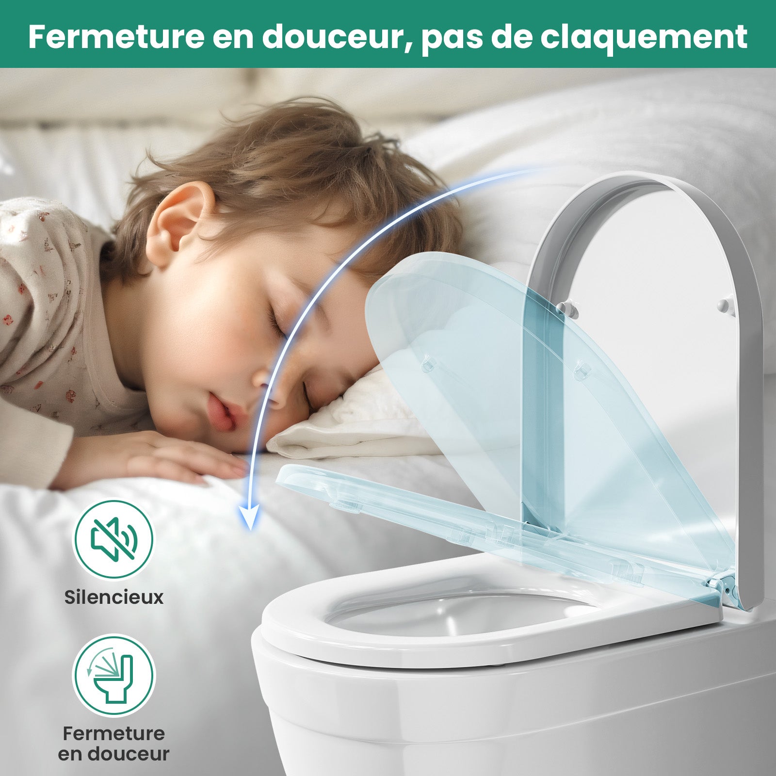 ANYCEE MAX Abattant de WC avec Système d'abaissement Automatique