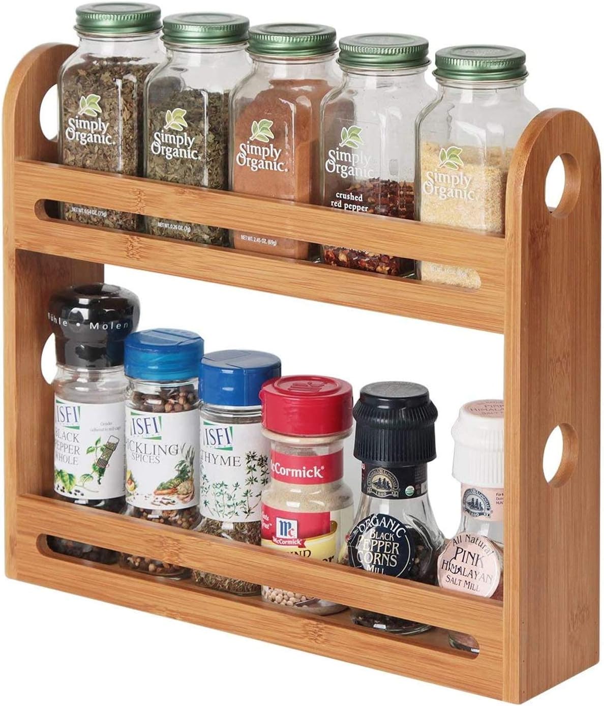 Dwupoziomowa półka na przyprawy na blaty kuchenne (32,41 x 7,01 x 27,43 cm)