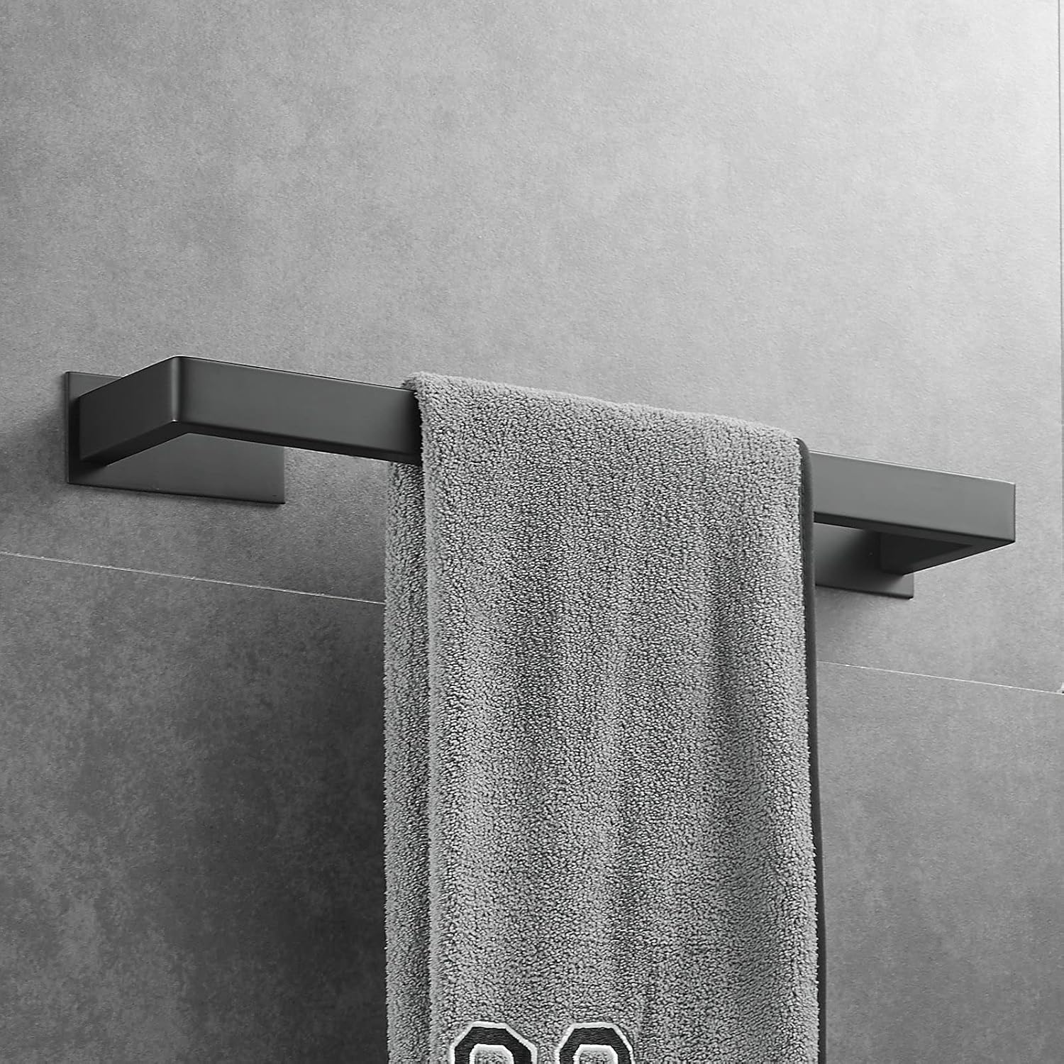 Portasciugamani da bagno 20/30/40/50cm Portasciugamani nero Portasciugamani autoadesivo a parete in acciaio inossidabile 304 Hardware  13