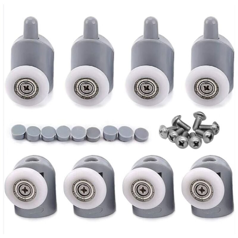 8 szt. 23mm Galet Rouleau Roulette Roue do kabiny prysznicowej, Rolki Przesuwne Drzwi Łazienkowe