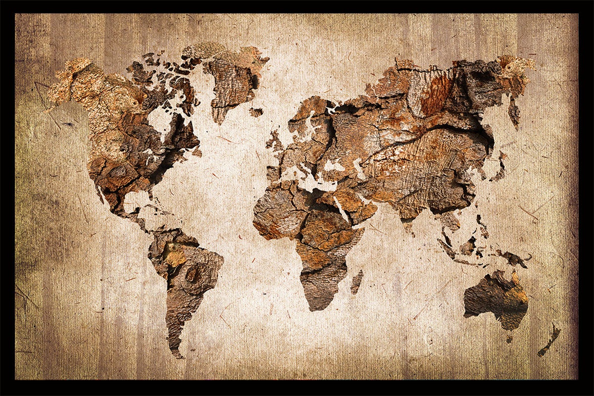 Affiche brown map, 60x40cm - made in France - 5