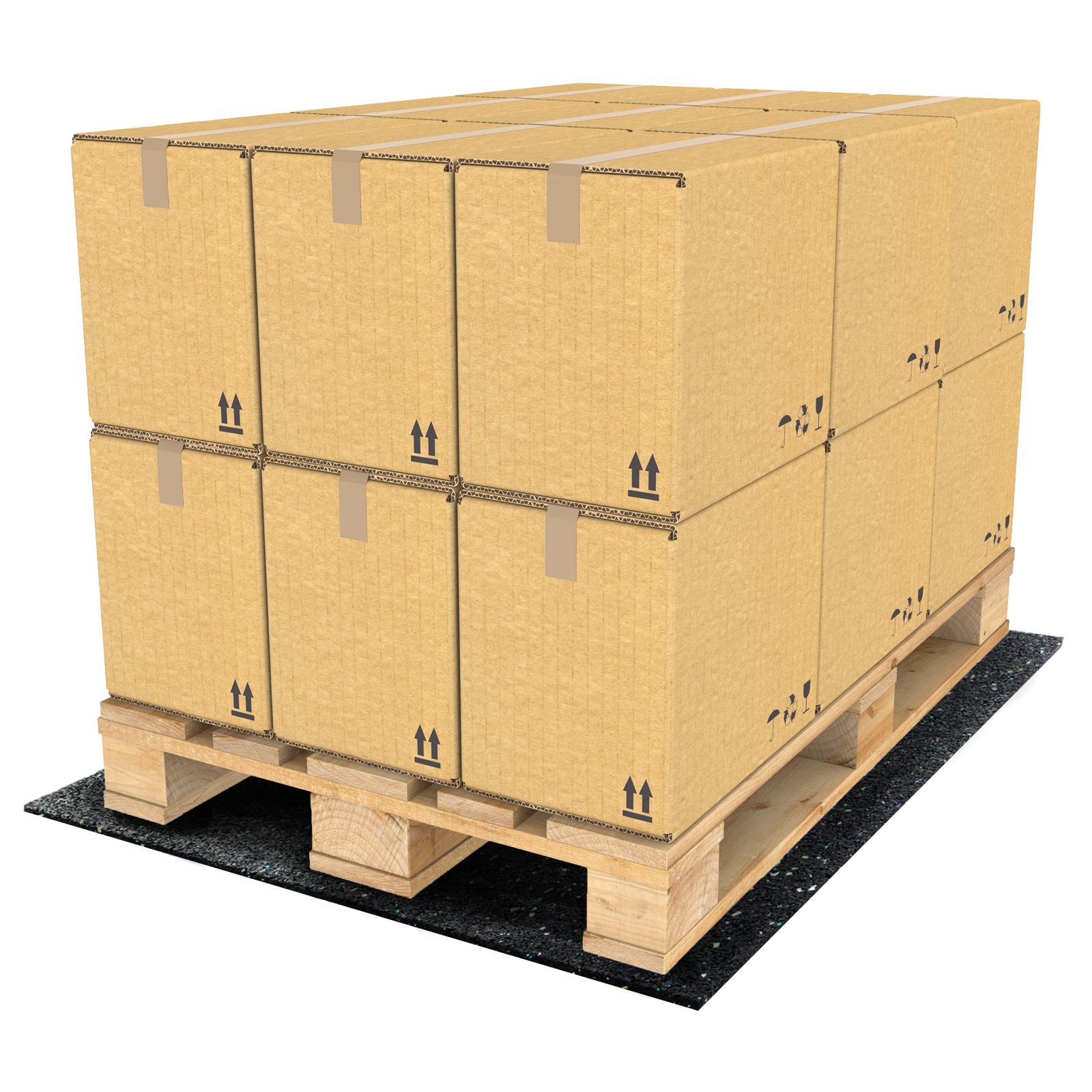 Tapis anti-vibrations absorbant les chocs et le bruit, découpable, 20 mm d'épaisseur 62,5 x 150 cm - 8