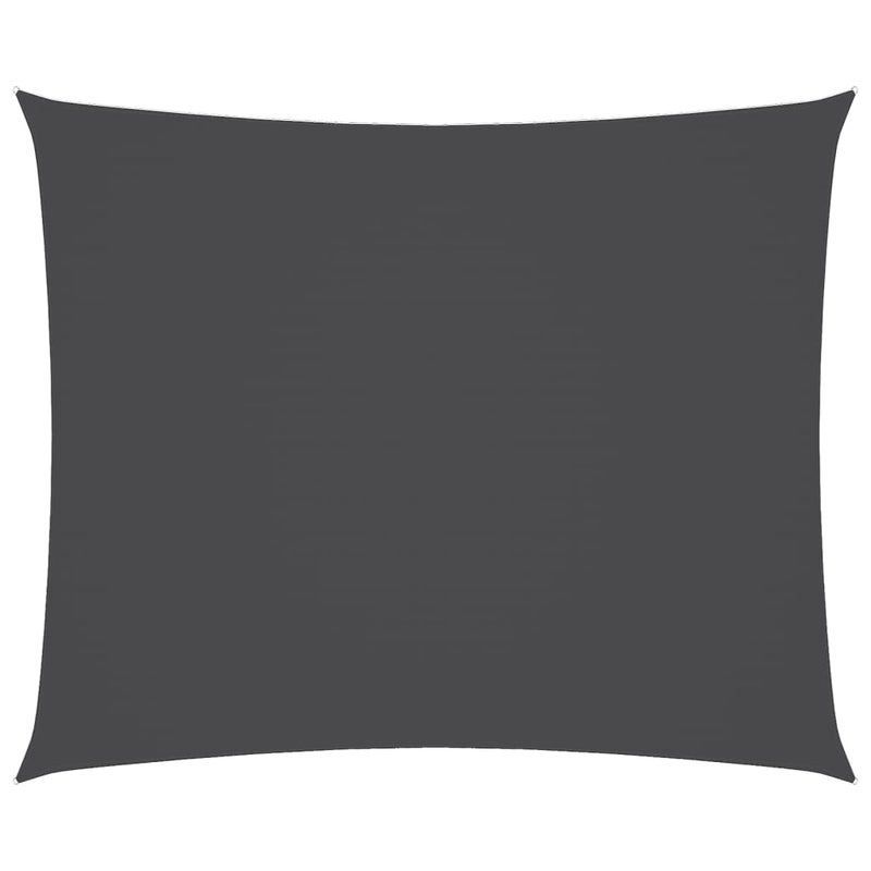 Żagiel przeciwsłoneczny prostokątny z tkaniny Oxford, 5 x 6 m, antracyt