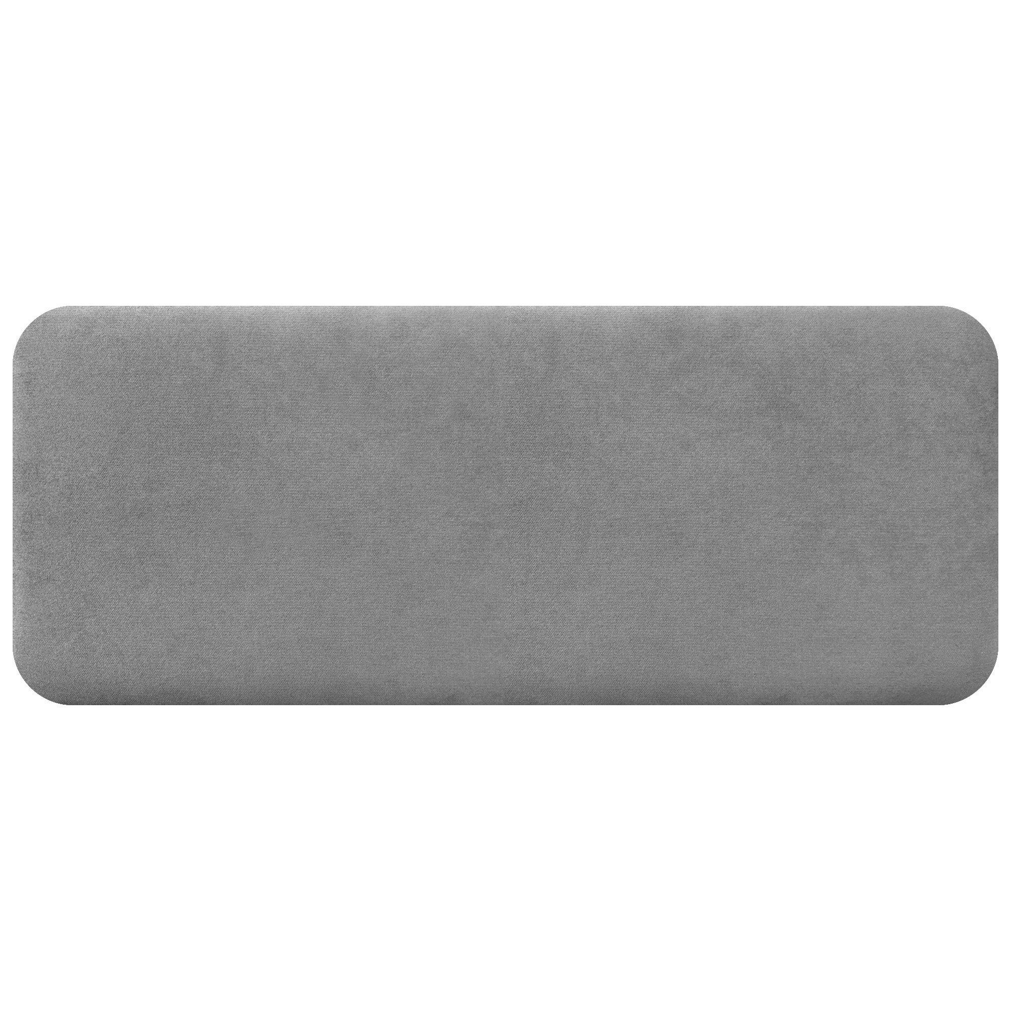 DHOME Cabecero Tapizado Liso Redondeado Tela para Pared Acústicos Cabeceros Absorbentes Cabezal Cama Dormitorio (Gris, 160cm) - 2