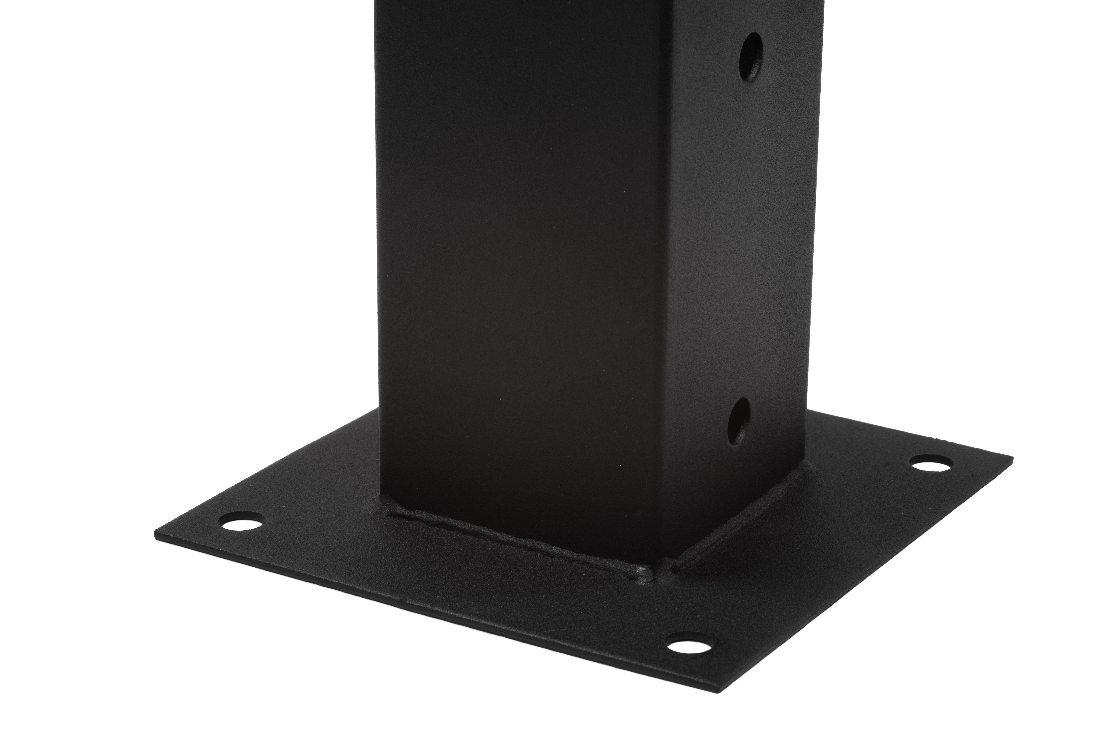 Wovar Support plat pour poteau 7x7 cm Noir - Par Pièce - 2