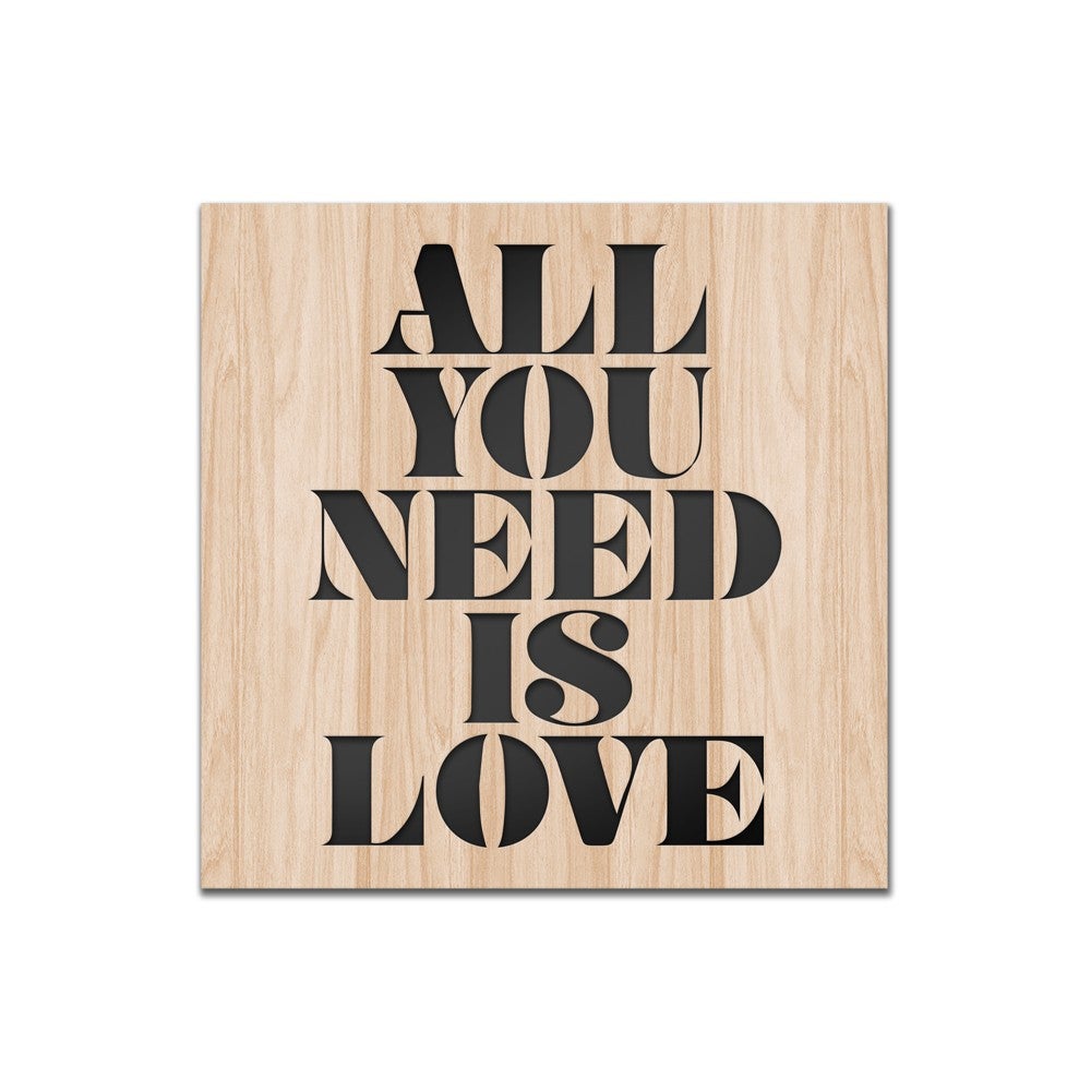 All you need is love - estructura para muebles de compuesto de madera y pvc lasercut 60x60 cm