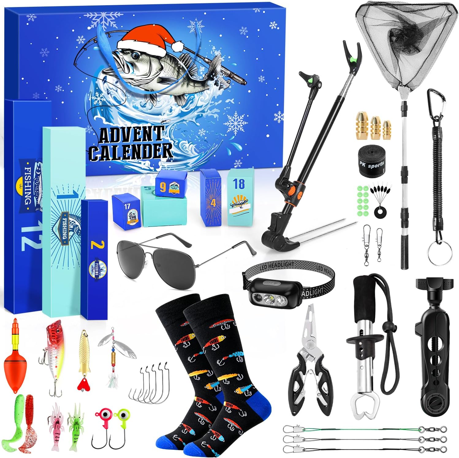 Coffret De 24 Appâts De Pêche, Kit De Pêche Pour Le Compte à Rebours D Peche En Boite Surprise Cadeau Halloween 98591409