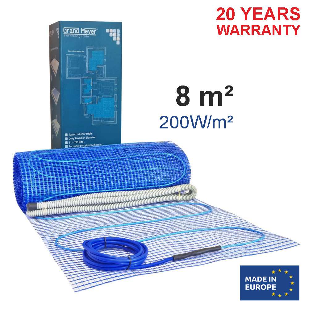 Mata grzewcza 8 m², 200 W/m², 1600 W, Grand Meyer