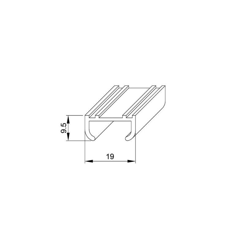 Système coulissant SLID'UP 100 pour 2 portes de placard - rail 1,5 m - 9 kg - 7