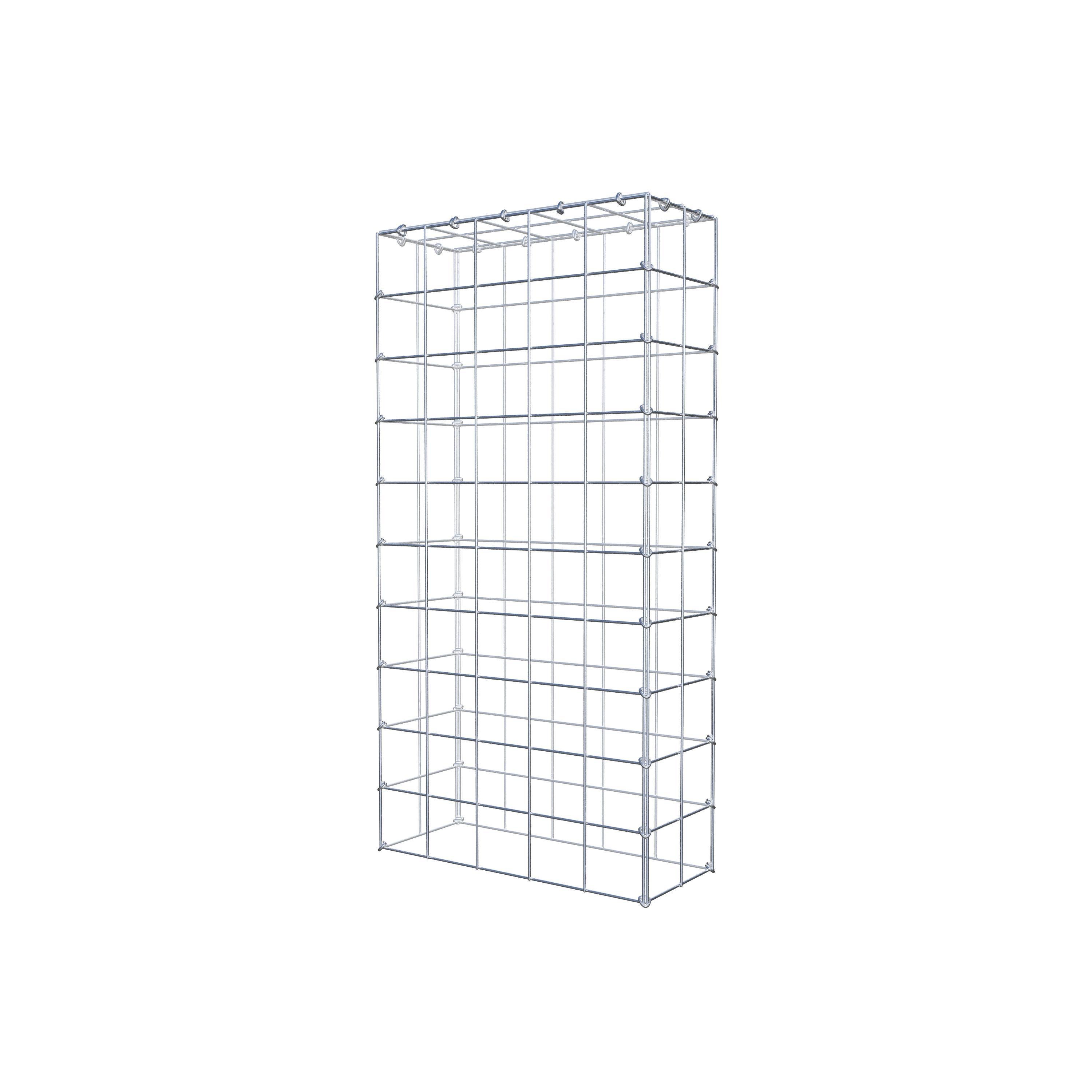 Gavión para apilar en acero galvanizado 100x20x50cm (LxAxP), malla 10 x 10cm, Anillo en C, sin rejilla inferior - 2