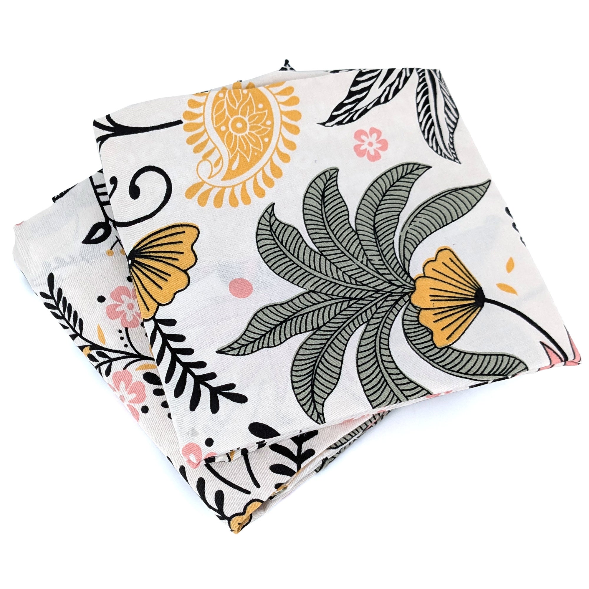 Parure de lit 260x240 cm Satin de coton WAYAN Vert 3 pièces - 7