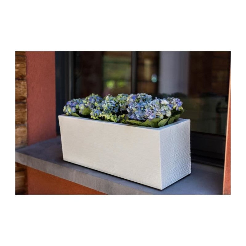 Balconnière rectangulaire Graphit Up 59 x 19,5 x 22,8 cm - 25 L - Blanc cérusé - Eda - 5