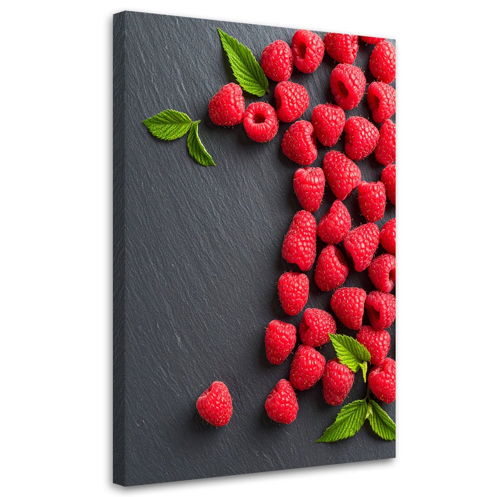 Obraz do kuchni baru restauracji, Maliny owoce 80x120