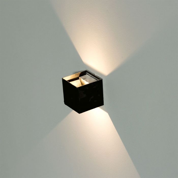 Applique de Pared LED 11W Puce Bridgelux Noir Carré 4000K 1320lm - 10